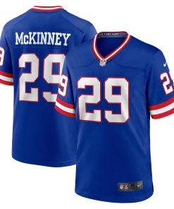 Alternative view of Xavier McKinney New York Giants Nike Away Game Player Jersey - White/Royal