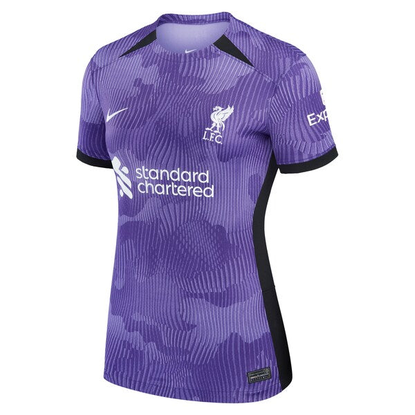 Virgil van Dijk Liverpool Nike Women's 2023/24 Third Stadium Replica Player Jersey - Purple - Image 2