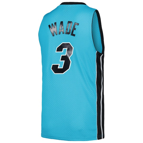 Dwyane Wade Miami Heat Hardwood Classics 2005/06 Tropical Swingman Jersey - Blue - Image 3
