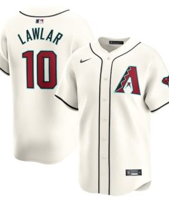 Alternative view of Jordan Lawlar Arizona Diamondbacks Nike Home Limited Player Jersey - White