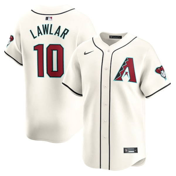 Jordan Lawlar Arizona Diamondbacks Nike Home Limited Player Jersey - White - Image 2