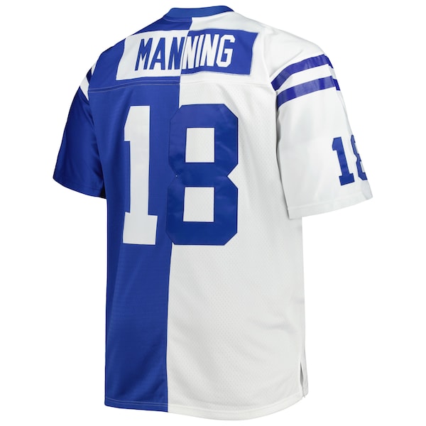 Peyton Manning Indianapolis Colts Big & Tall Split Legacy Retired Player Replica Jersey - White/Royal - Image 3