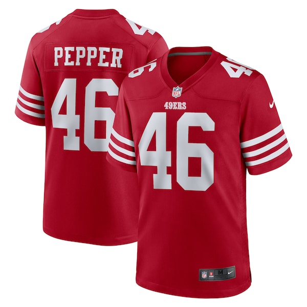Taybor Pepper San Francisco 49ers Nike Game Jersey - Scarlet