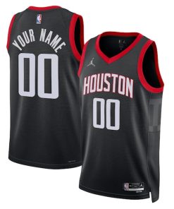 Houston Rockets Jordan Brand Unisex 2022/23 Swingman Custom Jersey - Statement Edition - Black