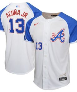 Ronald Acu?a Jr. Atlanta Braves Nike Youth City Connect Limited Player Jersey - White