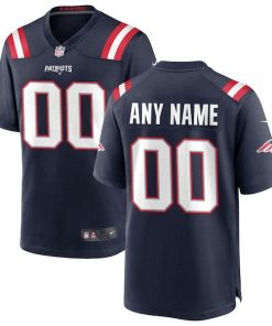 Nike New England Patriots Custom Game Jersey - Navy