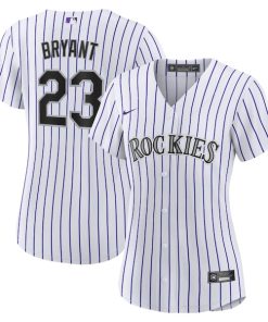 Kris Bryant Colorado Rockies Nike Women's Replica Player Jersey - White/Purple