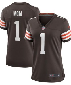 Number 1 Mom Cleveland Browns Nike Women's Game Jersey - Brown