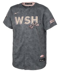 Alternative view of Washington Nationals Nike Preschool 2022 City Connect Replica Jersey - Gray