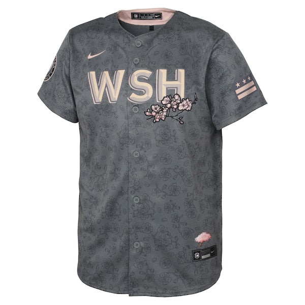 Washington Nationals Nike Preschool 2022 City Connect Replica Jersey - Gray - Image 2