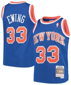 Patrick Ewing New York Knicks Youth Hardwood Classics Swingman Throwback Jersey - Blue