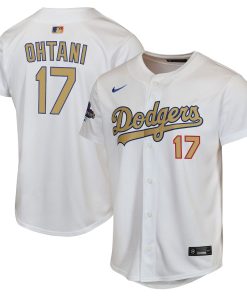 Shohei Ohtani Los Angeles Dodgers Nike Youth 2025 Gold Collection Limited Jersey - White