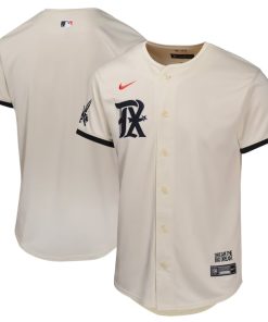 Texas Rangers Nike Youth City Connect Limited Jersey - Natural