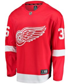 Alternative view of John Gibson Detroit Red Wings  Home Breakaway Jersey - Red
