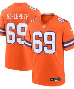 Mark Schlereth Denver Broncos Nike Mile High Collection 1977 Throwback Retired Player Game Jersey - Orange