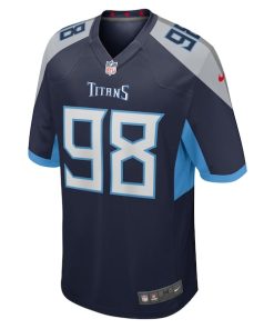 Alternative view of Jeffery Simmons Tennessee Titans Nike Youth Team Game Jersey - Navy