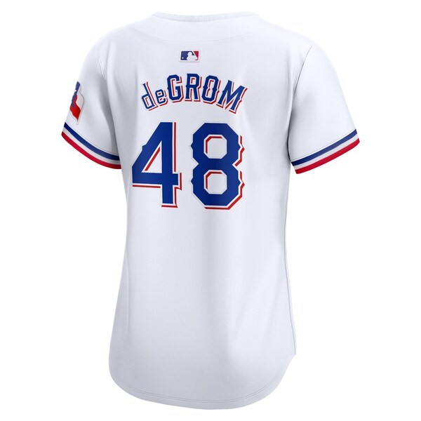 Jacob deGrom Texas Rangers Nike Women's Home Limited Player Jersey - White - Image 3