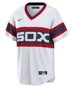 Alternative view of Frank Thomas Chicago White Sox Nike Home Cooperstown Collection Player Jersey - White