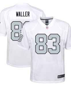 Alternative view of Darren Waller Las Vegas Raiders Nike Youth Alternate Game Jersey - White/Black