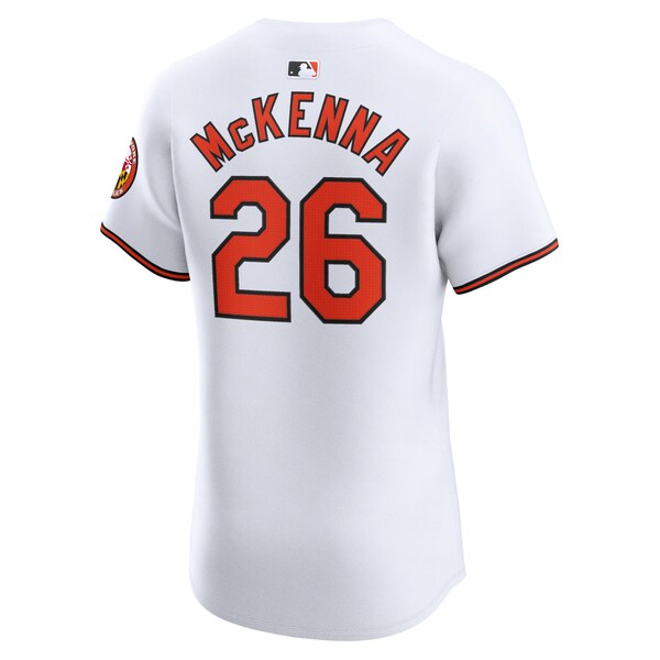 Ryan McKenna Baltimore Orioles Nike Home Elite Player Jersey - White - Image 3