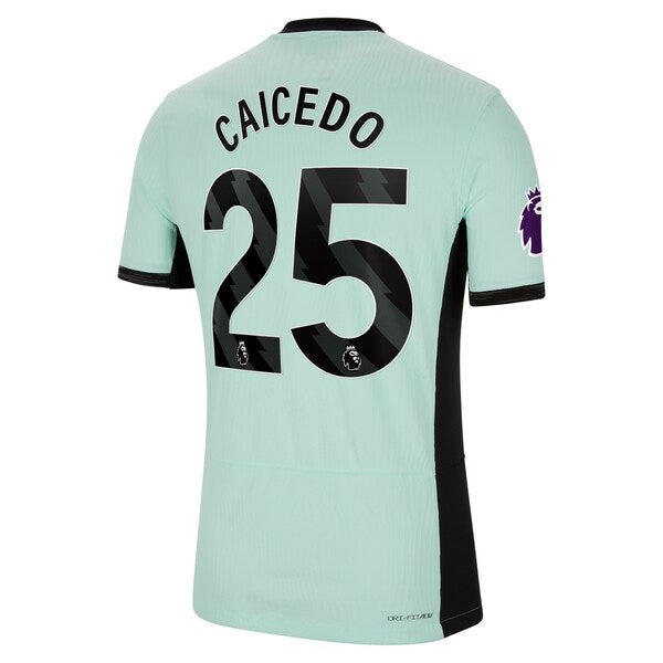 Mois¨¦s Caicedo Chelsea Nike 2023/24 Third Match Authentic Player Jersey - Mint - Image 3