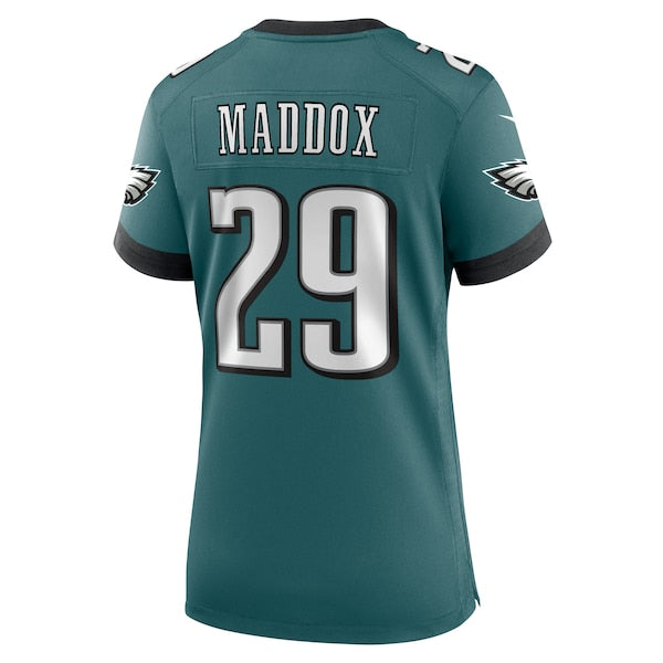 Avonte Maddox Philadelphia Eagles Nike Women's Team Game Jersey - Midnight Green - Image 4