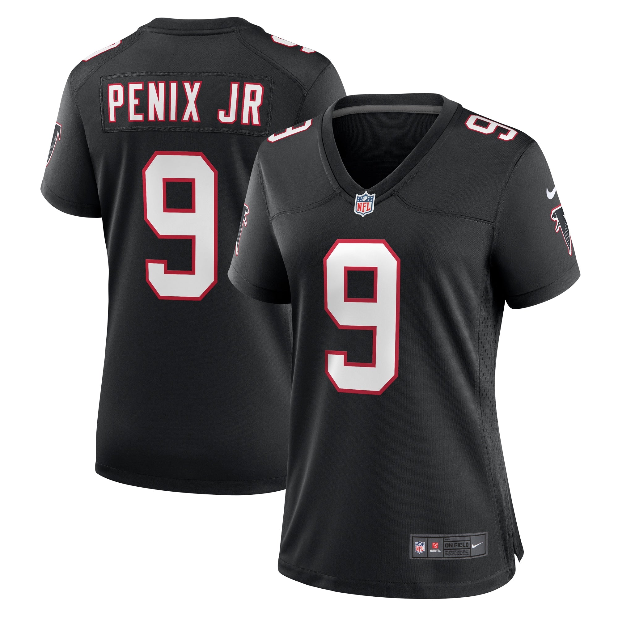 Michael Penix Jr. Atlanta Falcons Nike Women's Alternate Game Jersey - Red/Black - Image 7