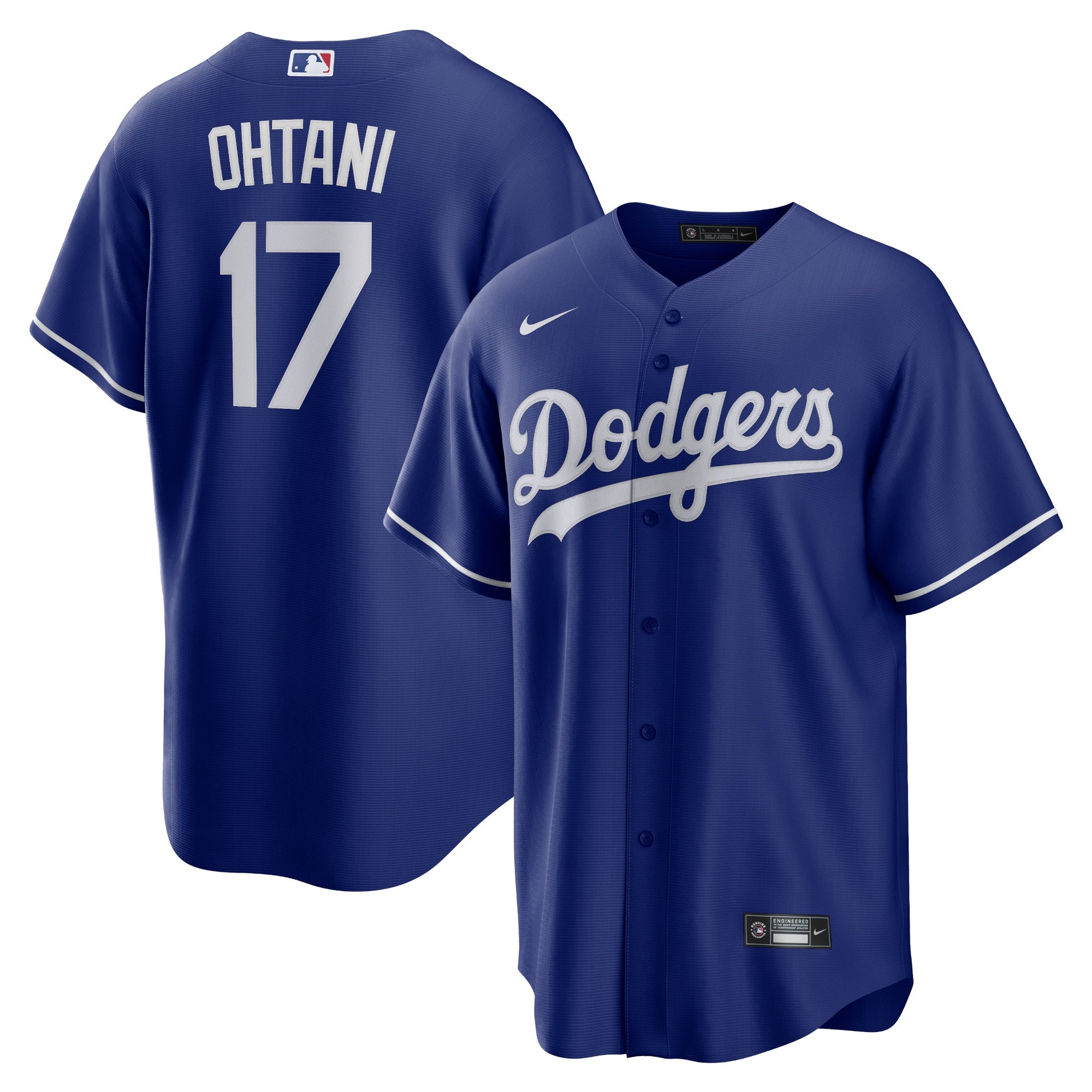 Shohei Ohtani Los Angeles Dodgers Nike Away Replica Player Jersey - Gray/Royal/White - Image 5