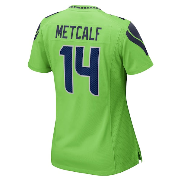 DK Metcalf Seattle Seahawks Nike Women's Game Jersey - Neon Green/Navy - Image 6