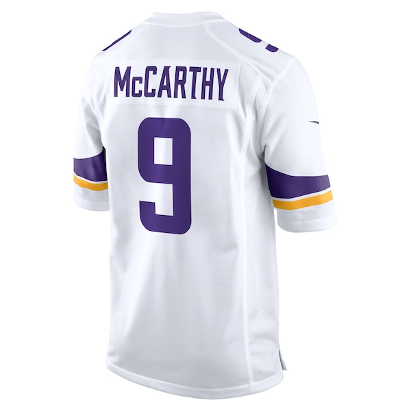 J.J. McCarthy Minnesota Vikings Nike Game Jersey - White/Purple - Image 3