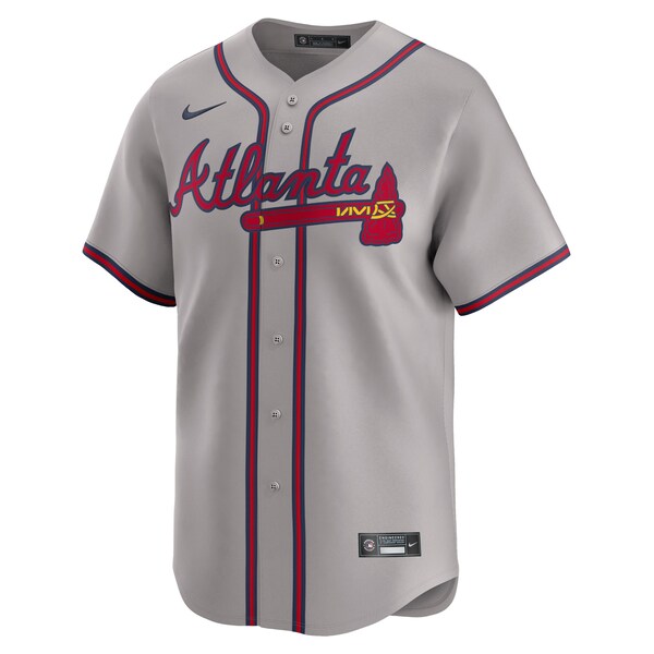 Ozzie Albies Atlanta Braves Nike Away Limited Player Jersey - Gray/White - Image 3