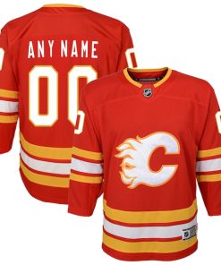 Calgary Flames Youth Home Custom Premier Jersey - Red