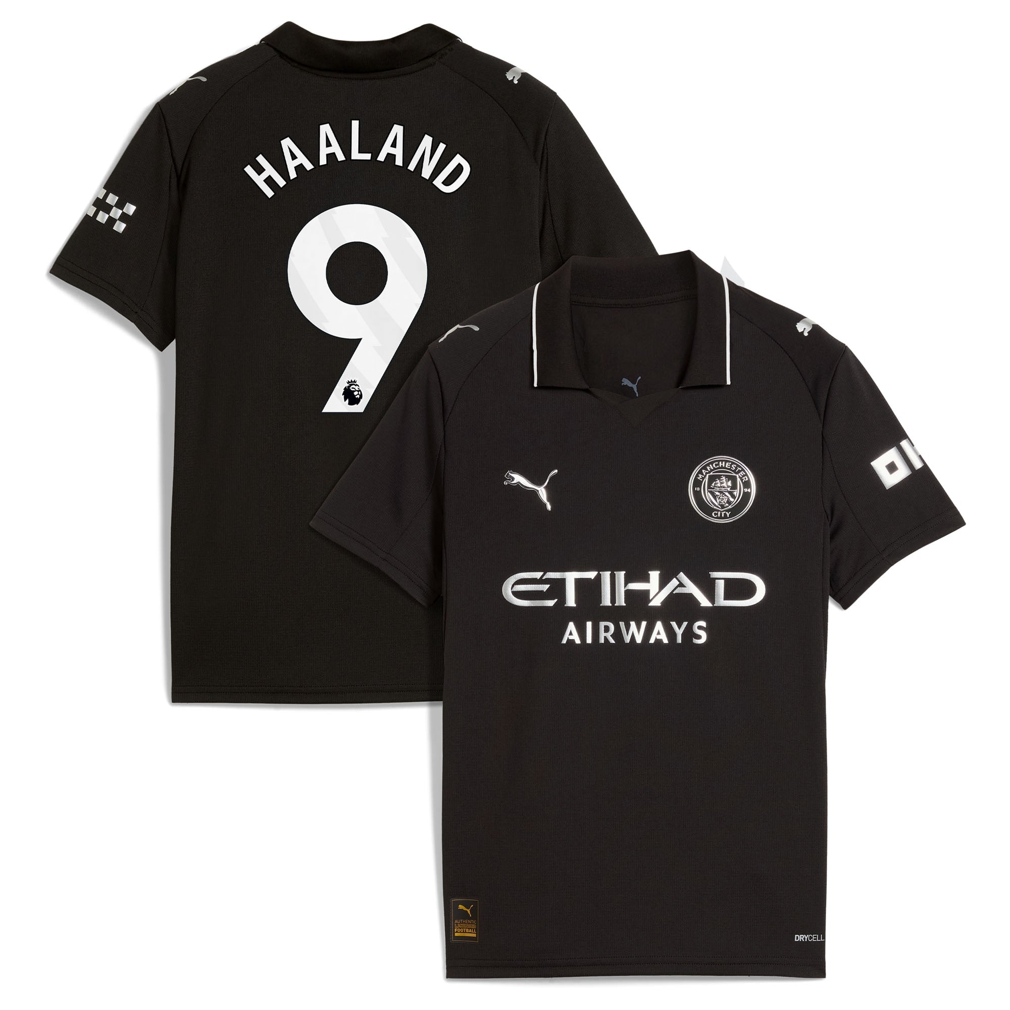 Erling Haaland Manchester City Puma Youth 2025/26 Home Replica Player Jersey - Sky Blue/Black - Image 5
