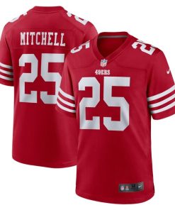 Elijah Mitchell San Francisco 49ers Nike Team Player Game Jersey - Scarlet/White