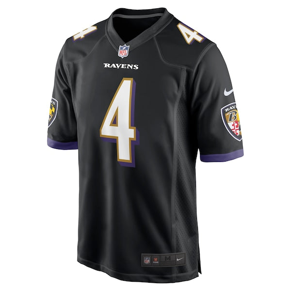 Zay Flowers Baltimore Ravens Nike Team Game Jersey - Black/White - Image 3