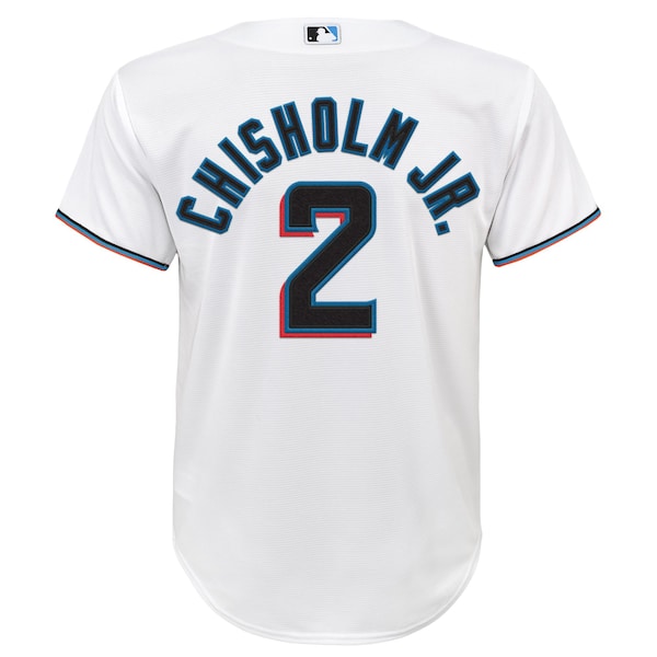 Jazz Chisholm Jr. Miami Marlins Nike Youth Home Replica Player Jersey - White - Image 3