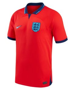 Alternative view of England National Team Nike Youth 2022/23 Away Authentic Blank Jersey - Red