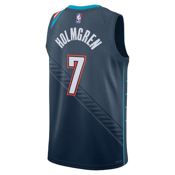 Chet Holmgren Oklahoma City Thunder Nike Unisex 2025/26 Swingman Jersey - Navy - City Edition - Image 4