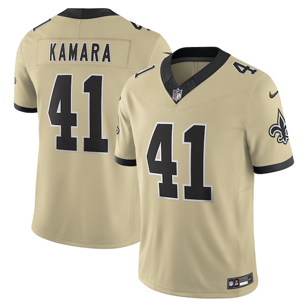 Alvin Kamara New Orleans Saints Nike Gameday Golds Alternate Vapor F.U.S.E. Limited Jersey - Gold/Black/White - Image 2
