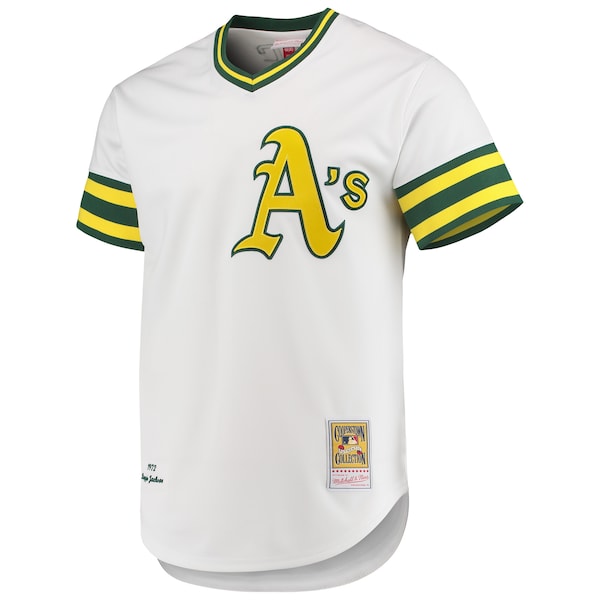 Reggie Jackson Oakland Athletics 1972 Cooperstown Collection Authentic Jersey - White - Image 2