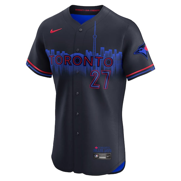 Vladimir Guerrero Jr. Toronto Blue Jays Nike 2024 City Connect Elite Player Jersey - Navy - Image 2