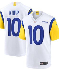 Alternative view of Cooper Kupp Los Angeles Rams Nike Alternate Game Jersey - White/Cream/Royal