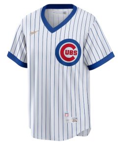 Alternative view of Ernie Banks Chicago Cubs Nike Home Cooperstown Collection Player Jersey - White