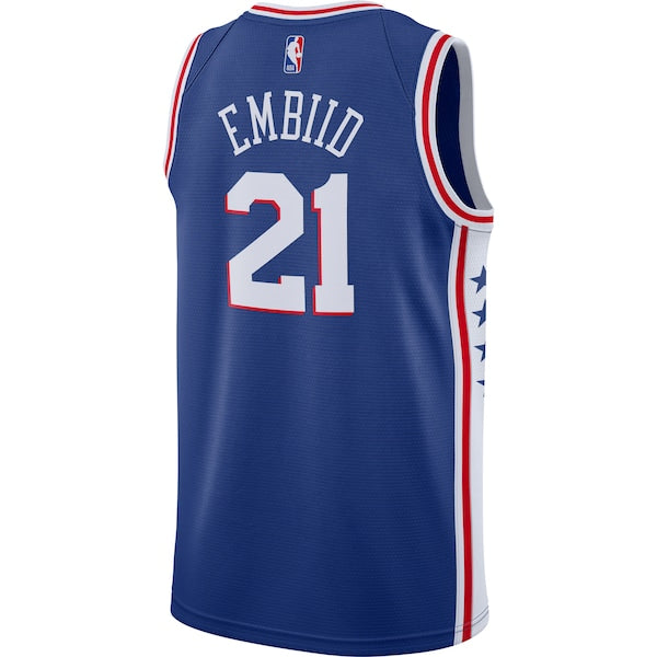 Joel Embiid Philadelphia 76ers Nike 2019/2020 Swingman Jersey - Icon Edition - Royal - Image 3