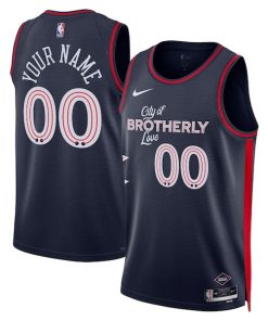 Philadelphia 76ers Nike Unisex 2023/24 Custom Swingman Jersey - Navy - City Edition