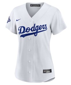 Alternative view of Enrique Hern¨¢ndez Los Angeles Dodgers Nike Women's Home 2025 World Series Champions Replica Jersey - White