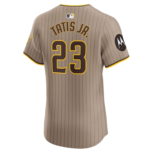 Fernando Tatis Jr. San Diego Padres Nike Alternate Elite Sponsor Patch Player Jersey - Tan - Image 3