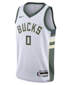 Alternative view of Damian Lillard Milwaukee Bucks Nike Youth Swingman Jersey - Association Edition - White