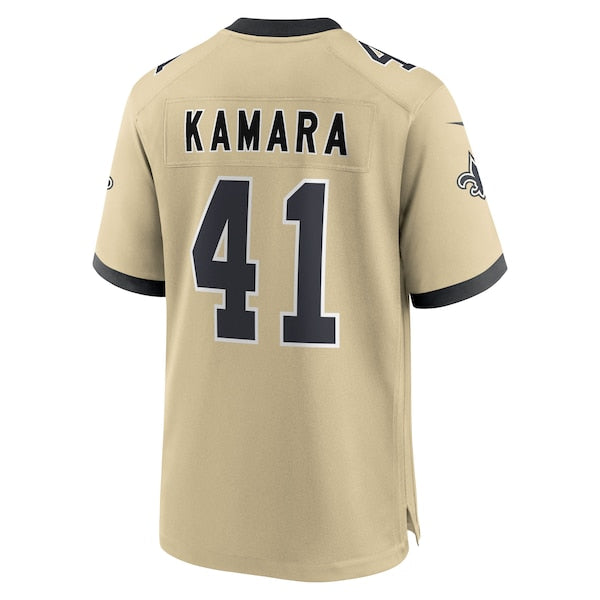 Alvin Kamara New Orleans Saints Nike Youth Gameday Golds Alternate Game Player Jersey - Gold/Black/White - Image 4