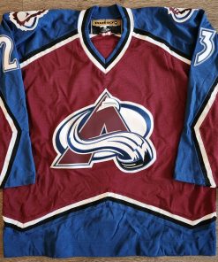 Alternative view of Milan Hejduk Colorado Avalanche 2001 Stanley Cup Vintage Throwback Jersey - Burgundy